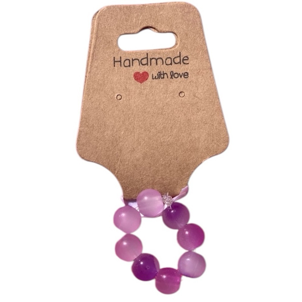 Handmade Purple & Pink Beaded Ring